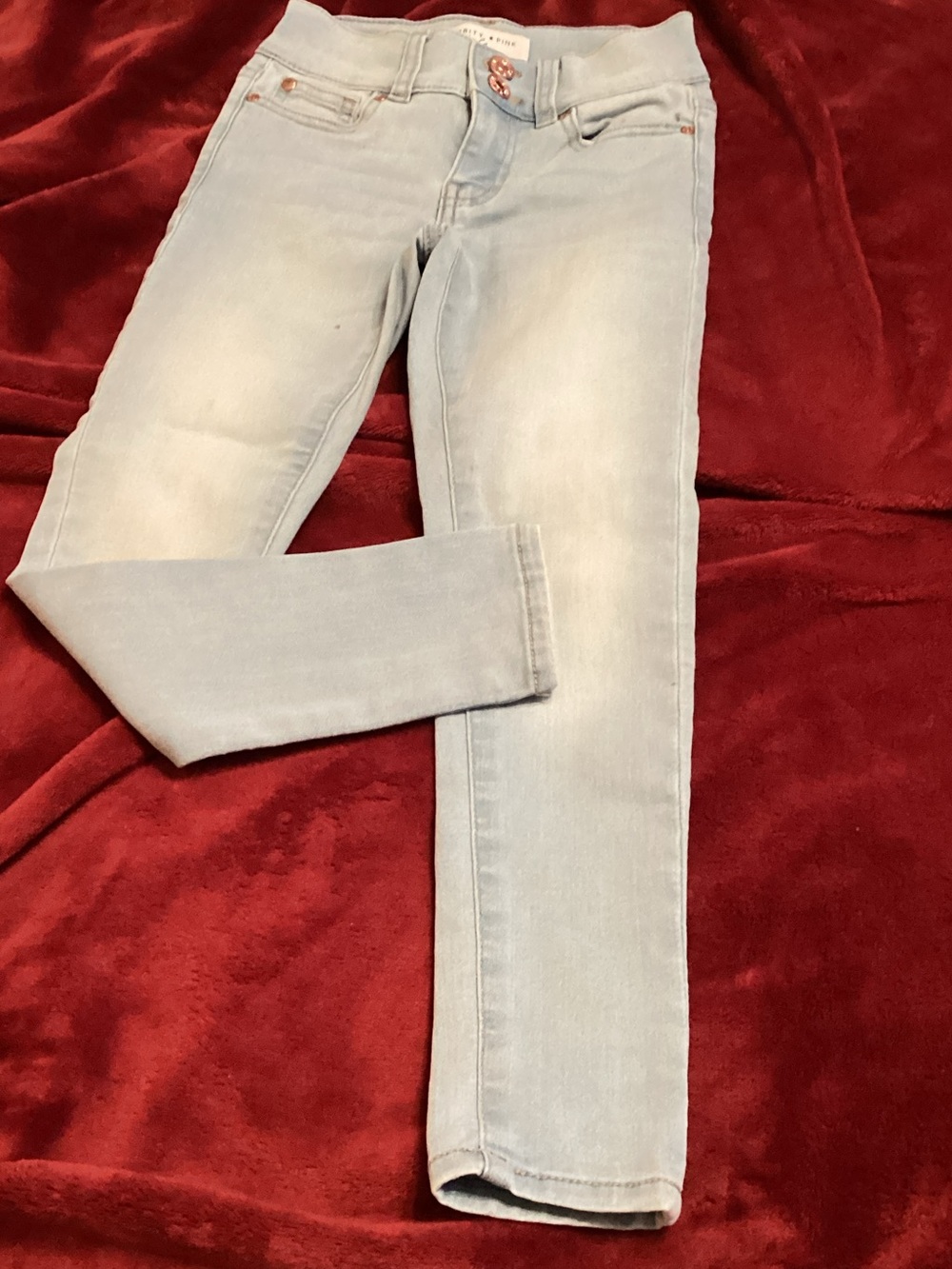 Celebrity Pink Light Wash Skinny Jeans - Pale Blue
